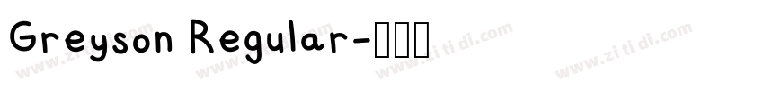 Greyson Regular字体转换
